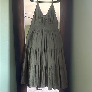 Torrid dress Olive Green Maxi size 1 (XL)